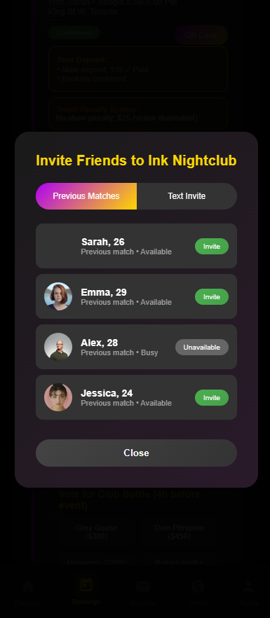Wildin App Invite Friends System Interface